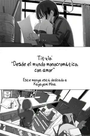 Portada del manga Monokuro no sekai kara, ai o komete en español