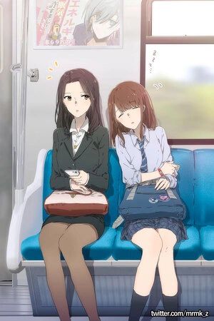 La oficinista y la estudiante dormilona del tren
