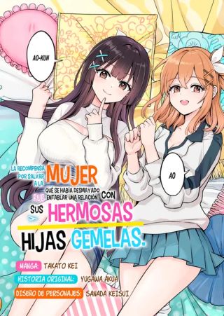 Su recompensa por salvar a la mujer caída fue la oportunidad de salir con sus hermosas hijas gemelas.